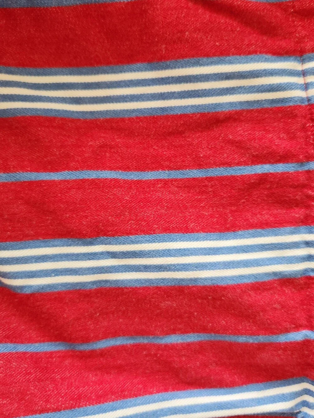 Pottery Barn Kids Red and Blue Striped Curtain Panel